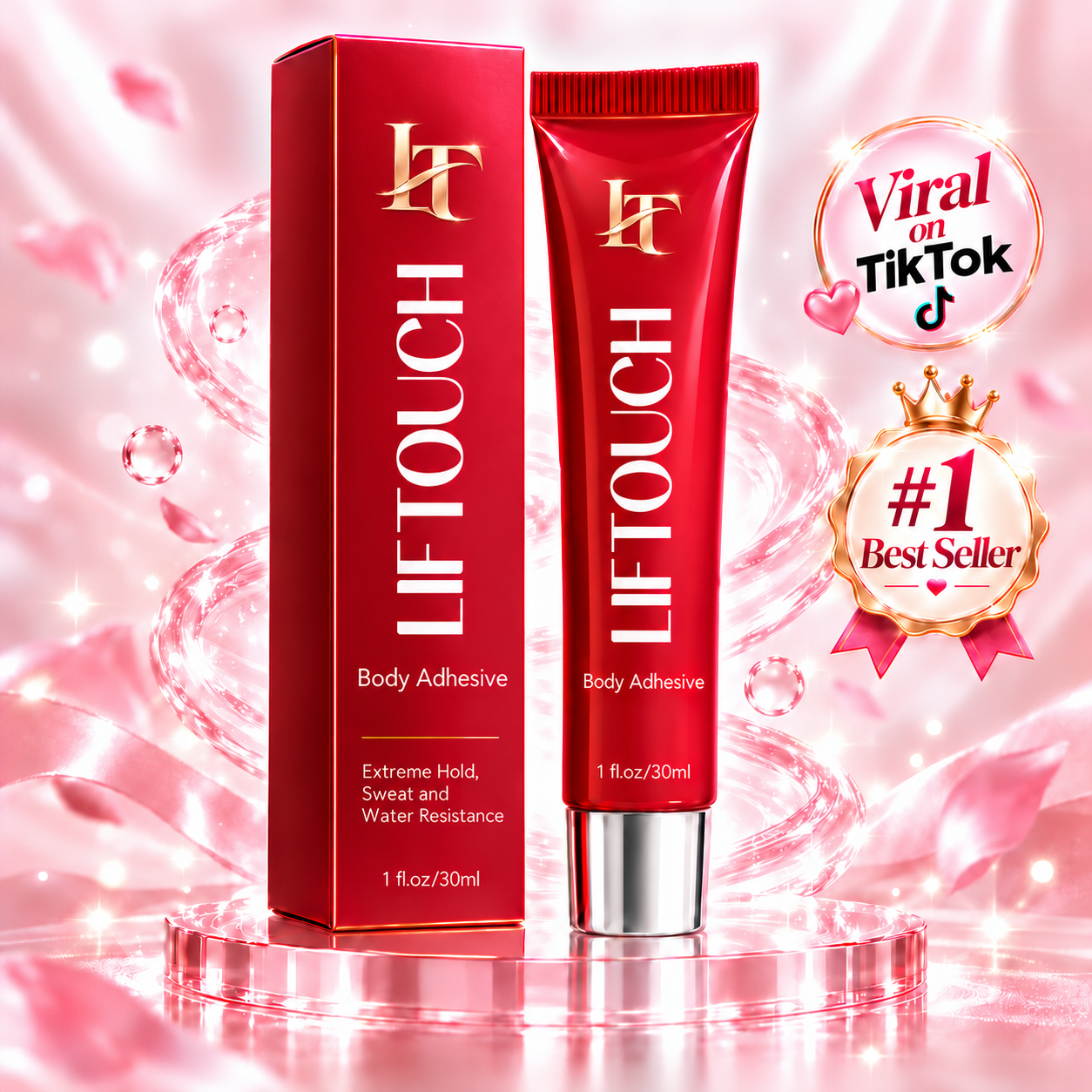 Liftouch Body Adhesive 1 pack - The Essential Hold, Sweat-Proof Fashion Glue for Clothes, 30ml